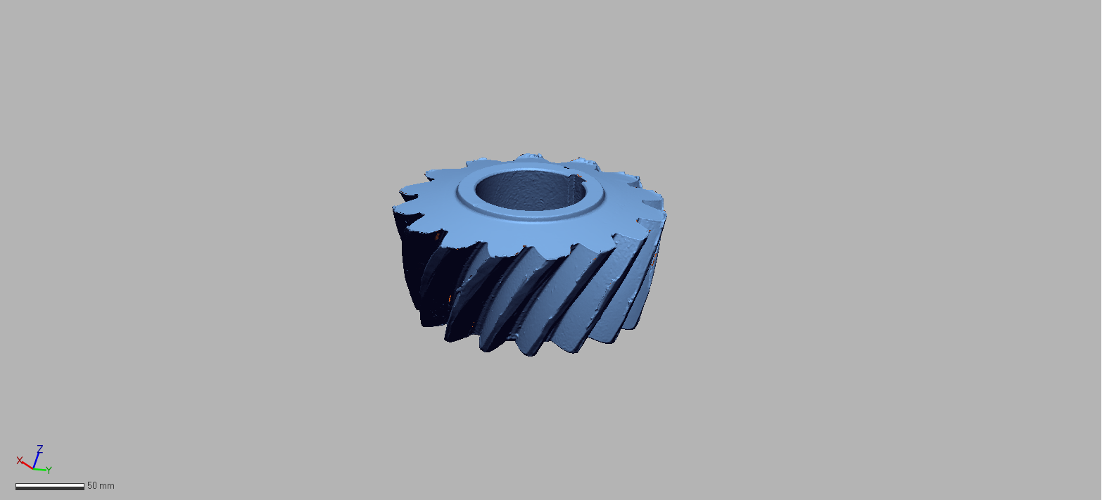 CAD reconstruction of helical gear