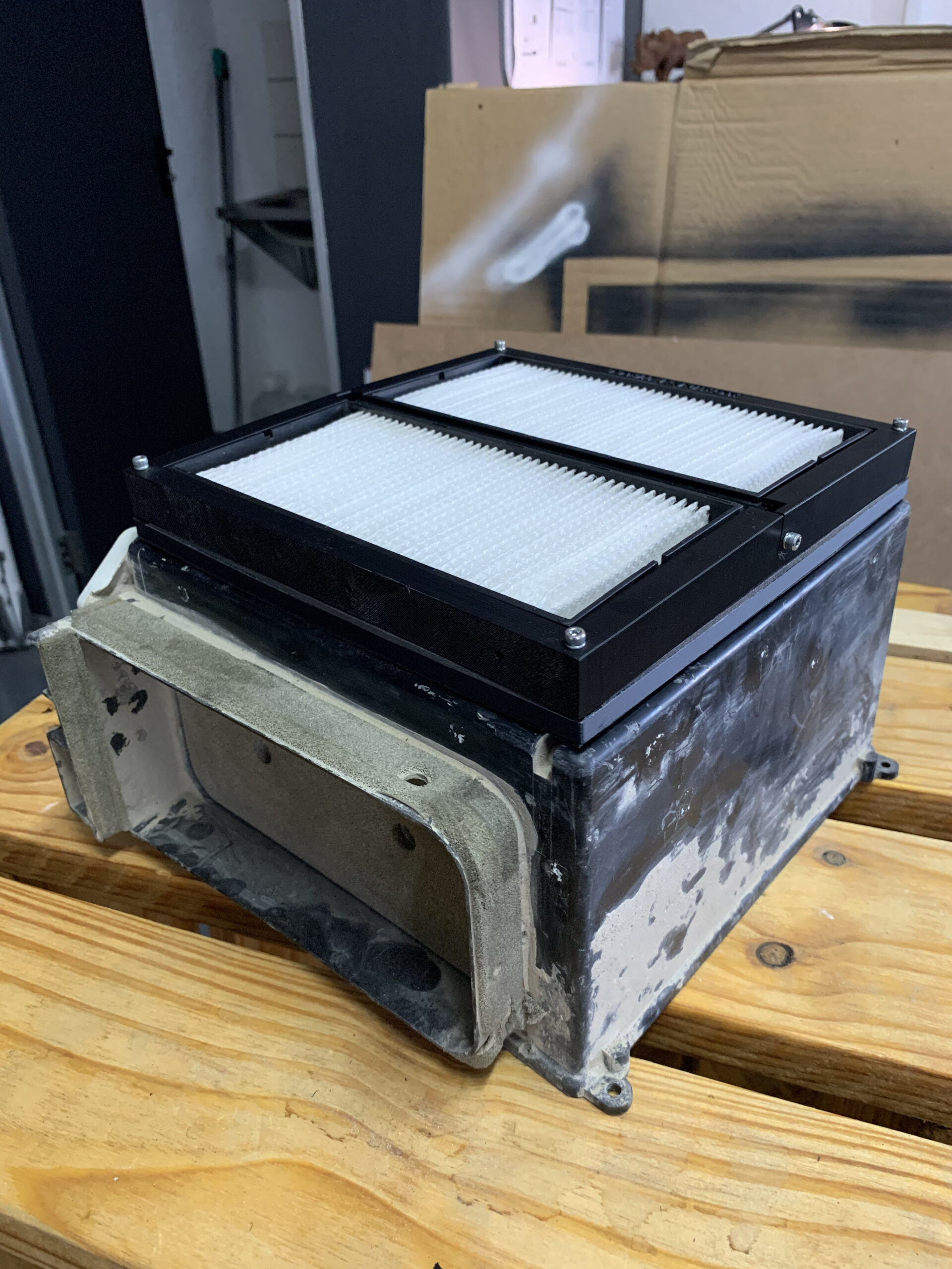 Original worn filter housing