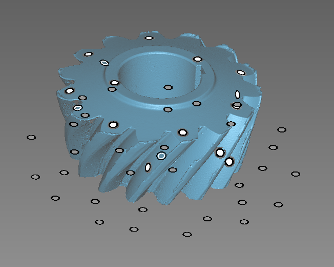 3D scan mesh data of helical gear