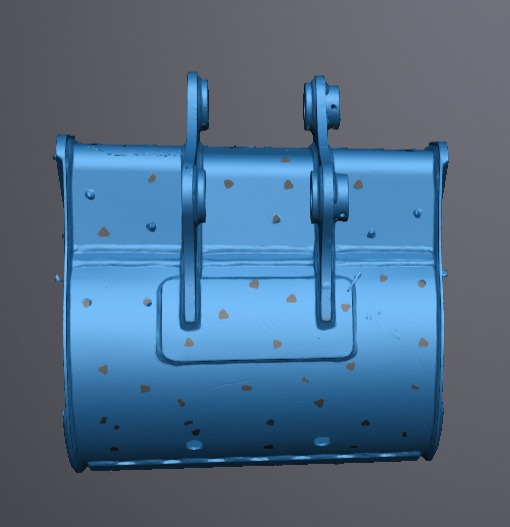 Processed digital model from heavy equipment scan